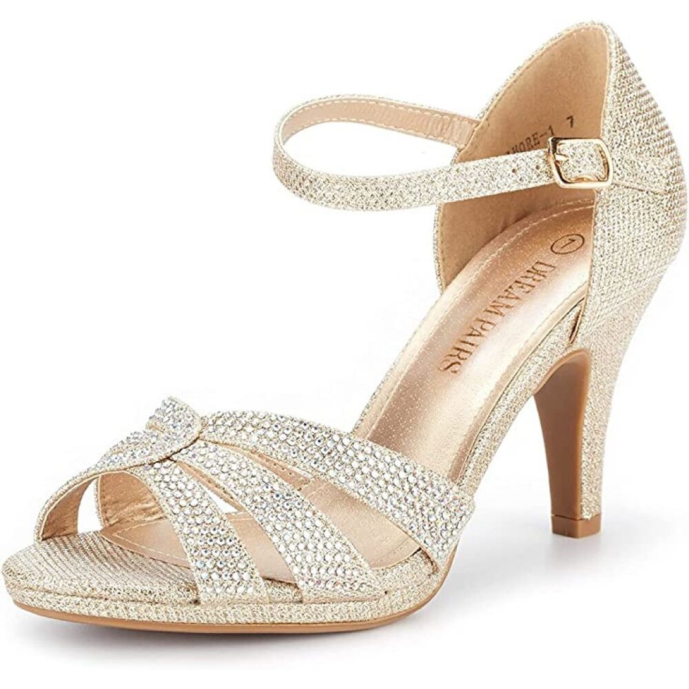 Dream Pairs Women's Amore Fashion Stilettos Open Toe Pump Heel Sandals